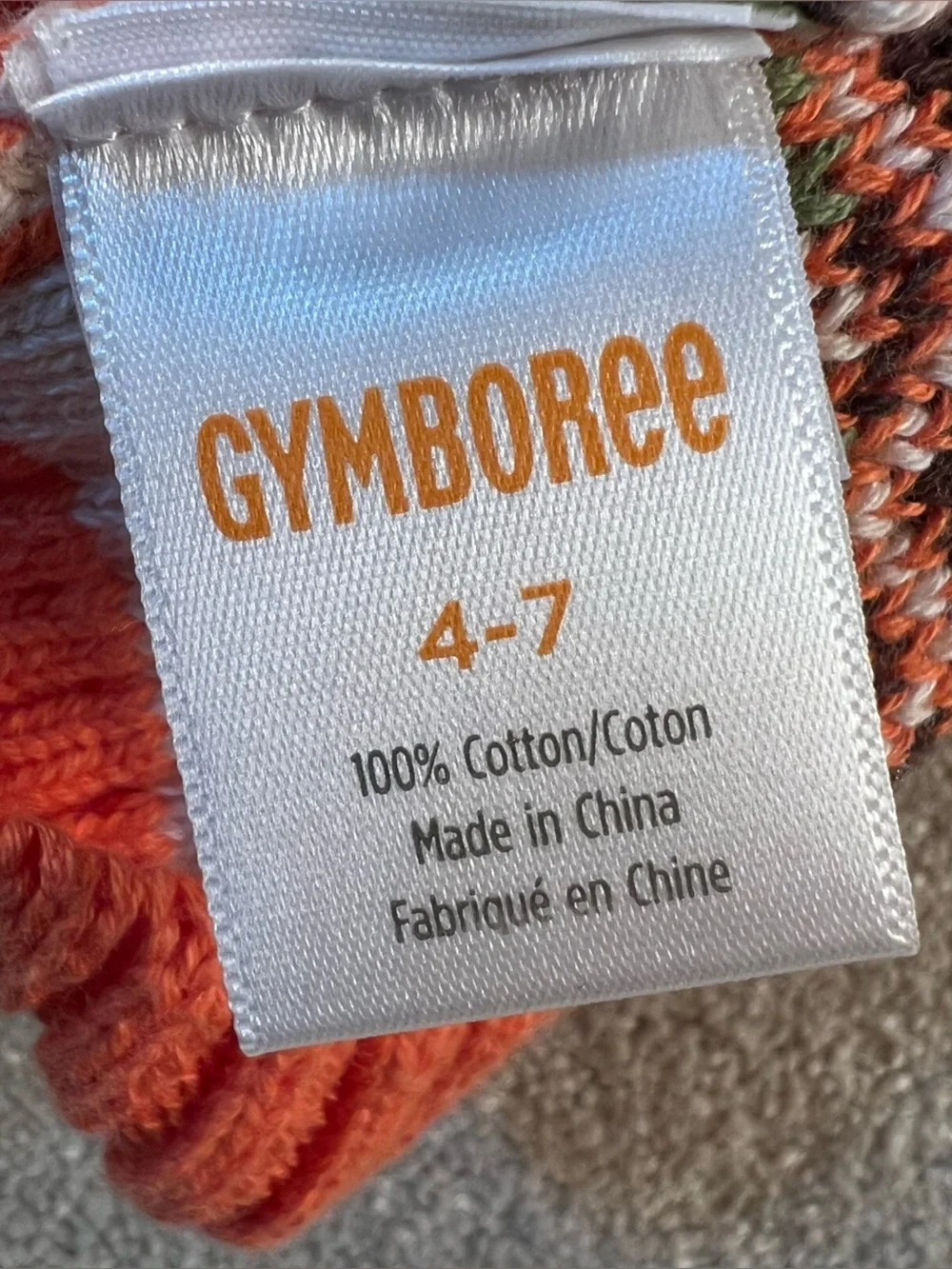 Gymboree Pumpkin Hat Beret Fall Youth 4-7 100% cotton